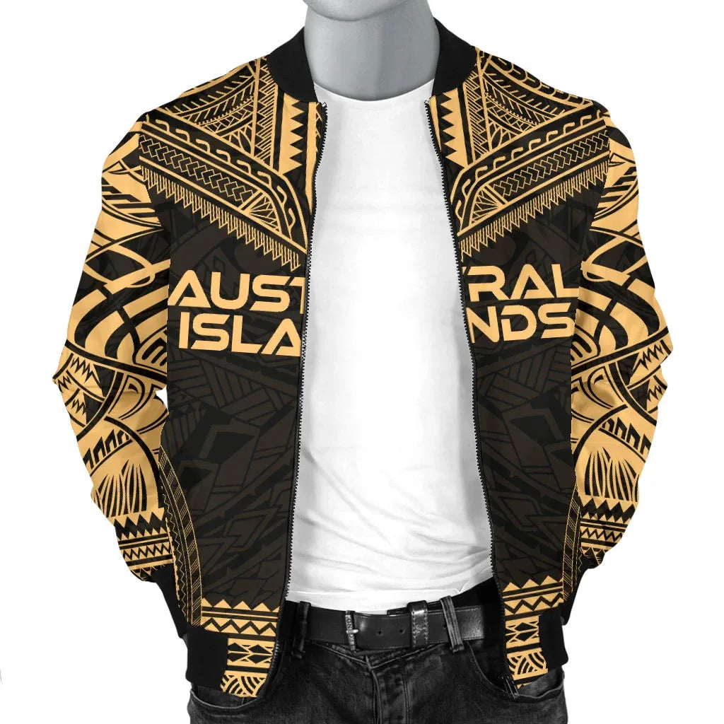 Austral Islands Polynesian Chief Bomber Jacket - Gold Version