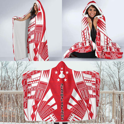 Austral Islands Hooded Blanket - Polynesian Tattoo Flag