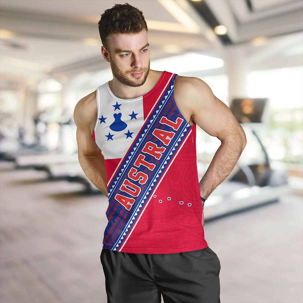 Austral Islands Tank Top Flag And Coat Of Arms