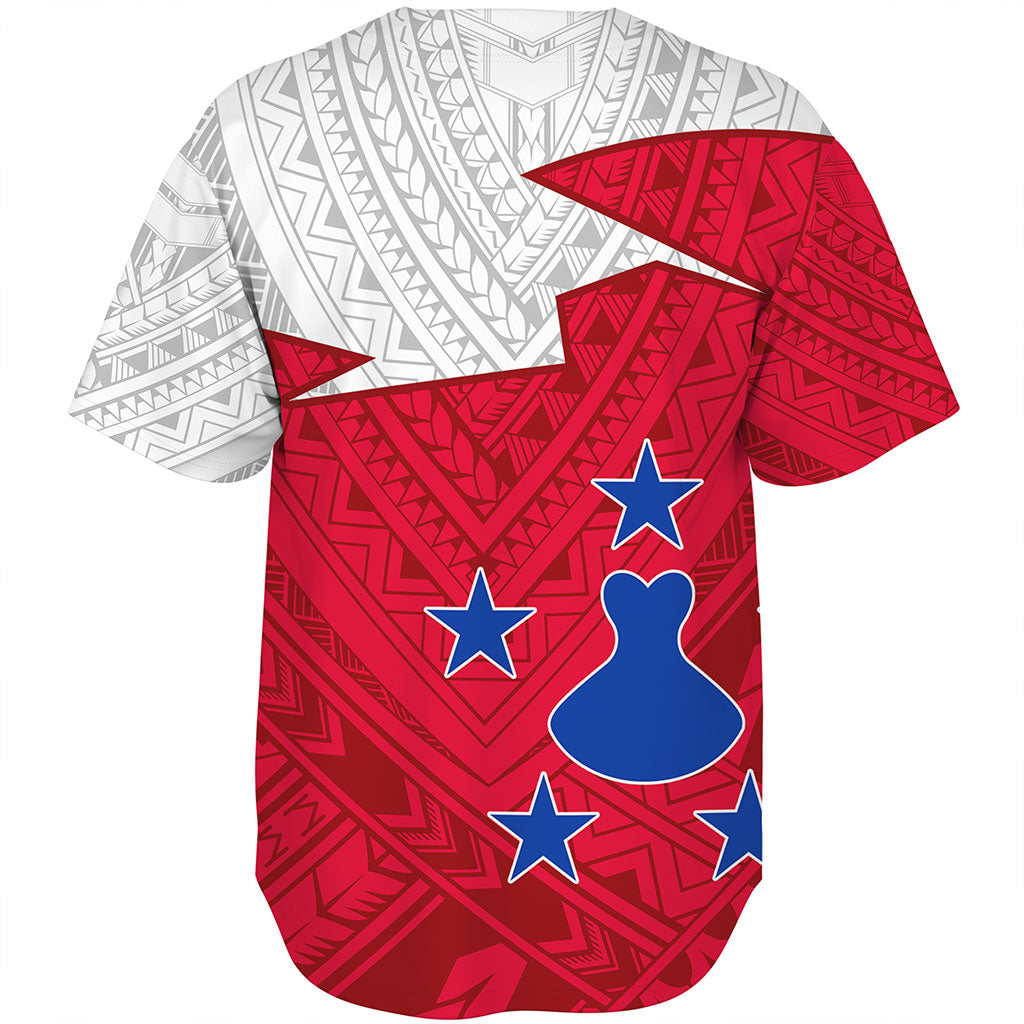 Austral Islands Baseball Shirt Polynesian Tattoo Flag And Coat Of Arms