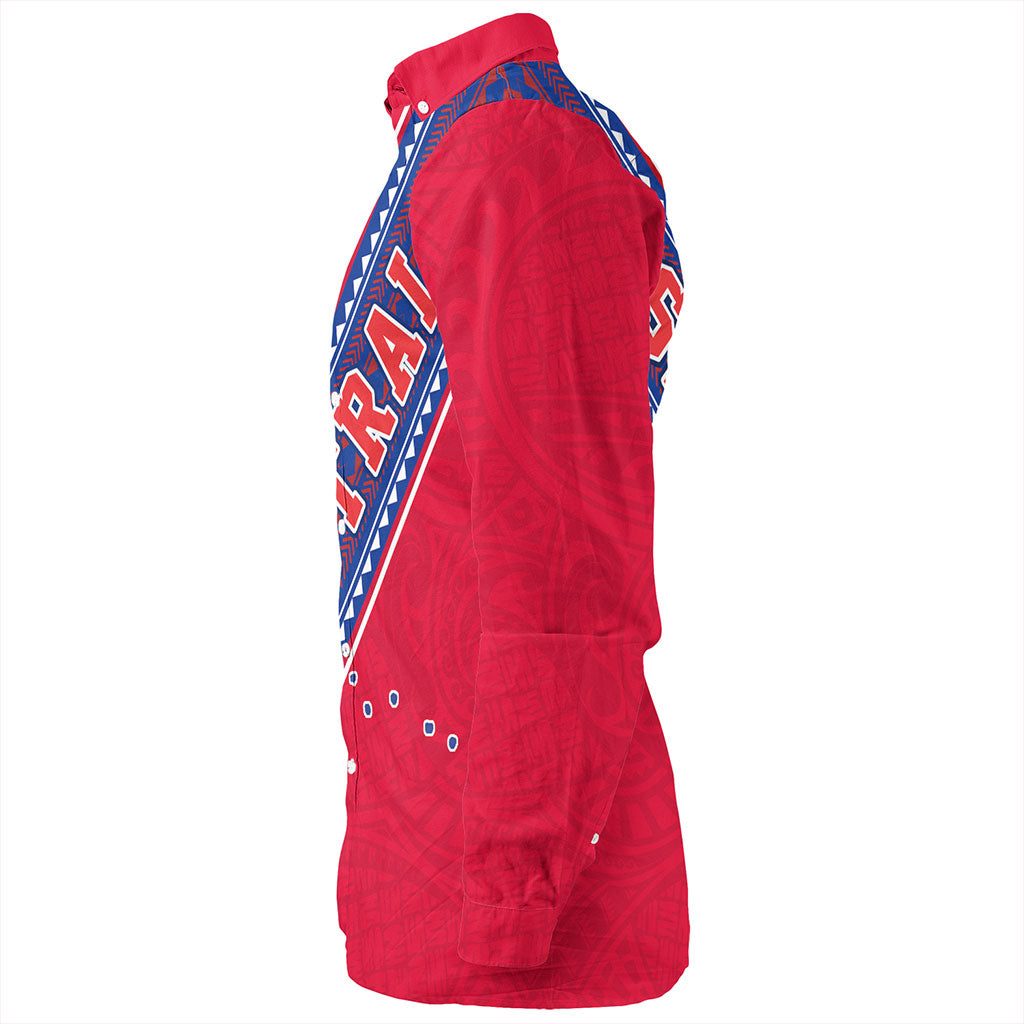 Austral Islands Long Sleeve Shirt Flag And Coat Of Arms