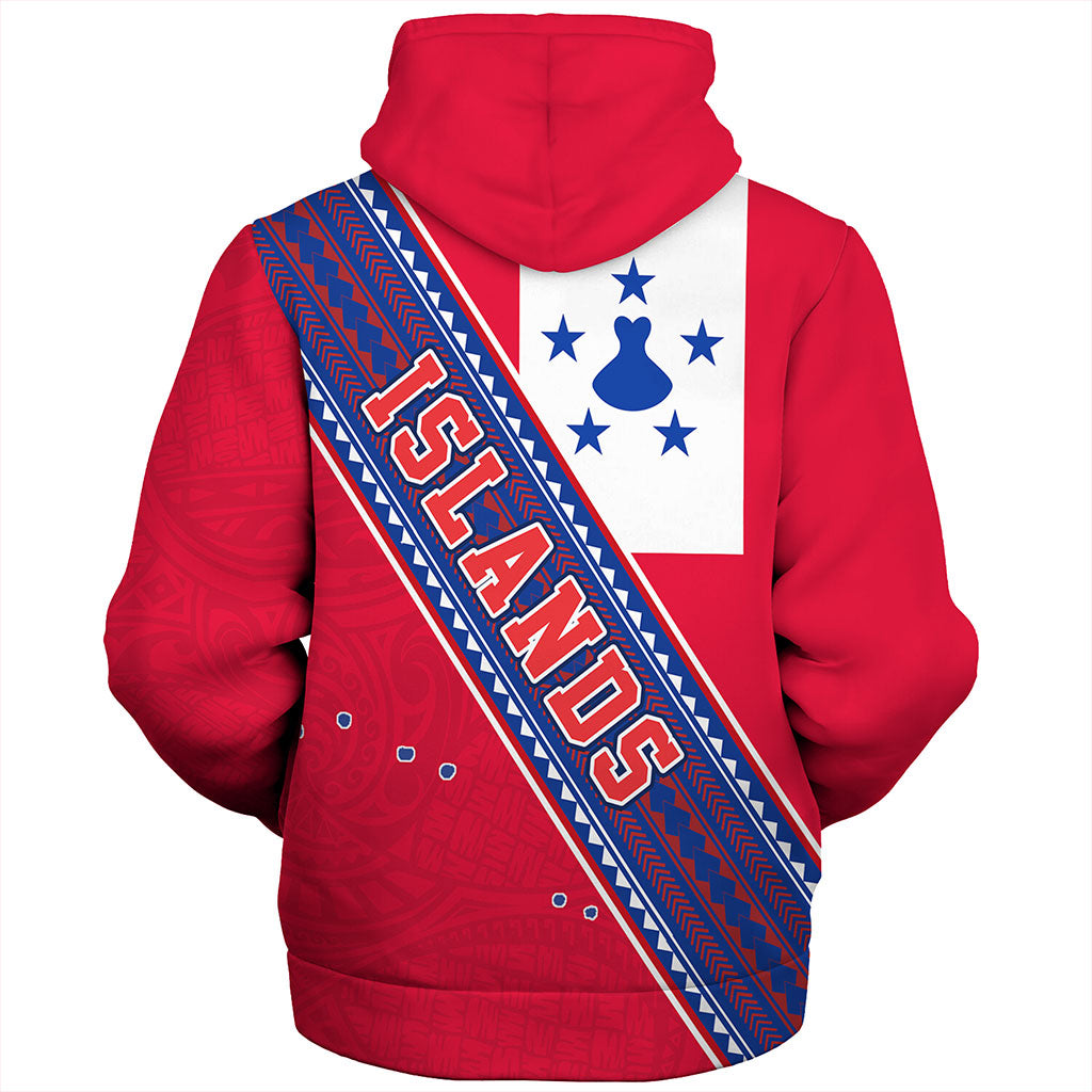 Austral Islands Sherpa Hoodie Flag And Coat Of Arms