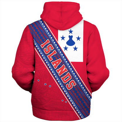 Austral Islands Sherpa Hoodie Flag And Coat Of Arms