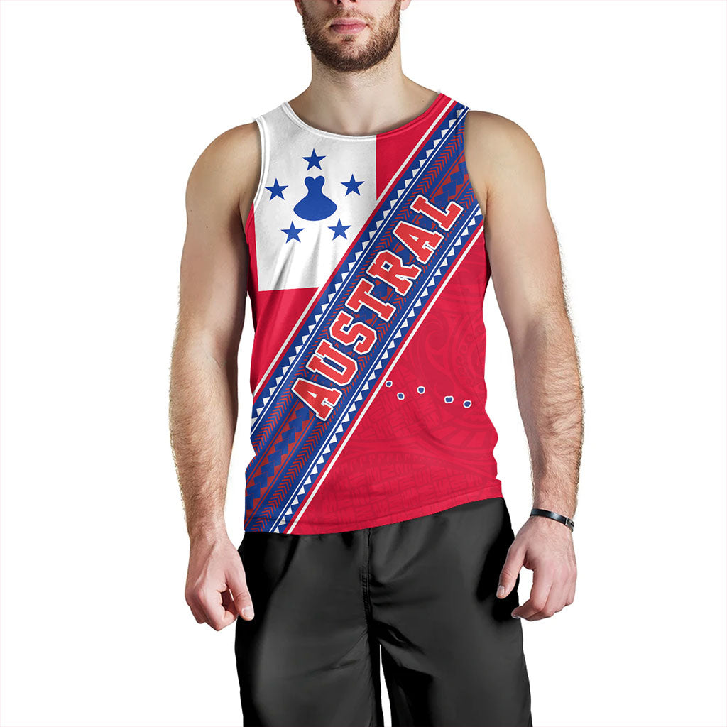 Austral Islands Tank Top Flag And Coat Of Arms