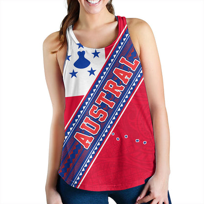 Austral Islands Women Tank Flag And Coat Of Arms