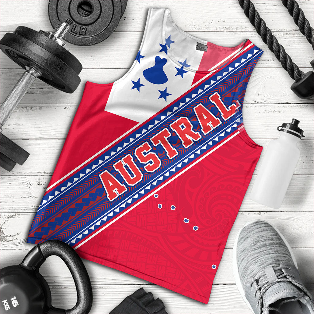 Austral Islands Tank Top Flag And Coat Of Arms