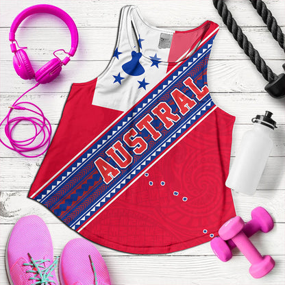 Austral Islands Women Tank Flag And Coat Of Arms