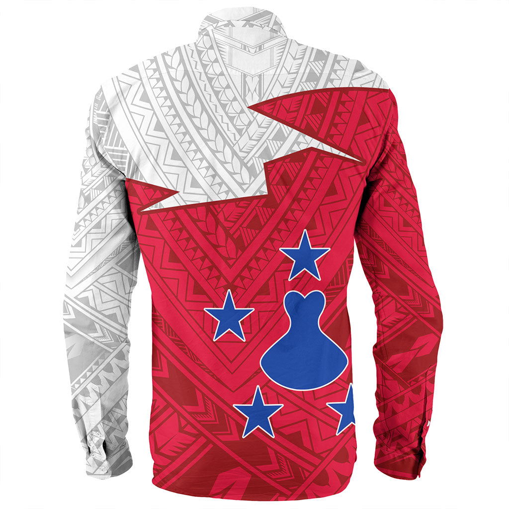 Austral Islands Long Sleeve Shirt Polynesian Tattoo Flag And Coat Of Arms