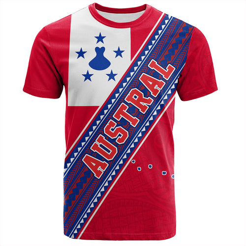 Austral Islands T-Shirt Flag And Coat Of Arms