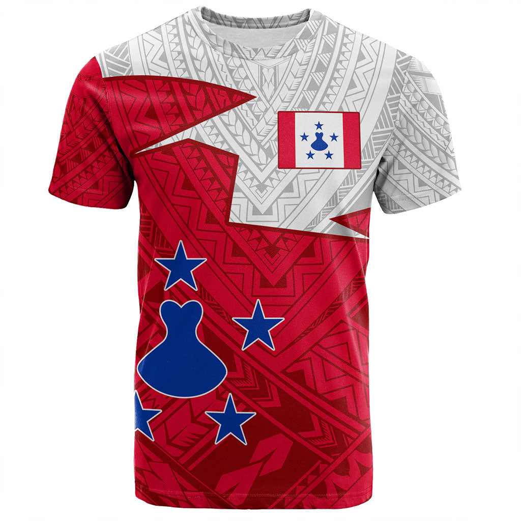 Austral Islands T-Shirt Polynesian Tattoo Flag And Coat Of Arms