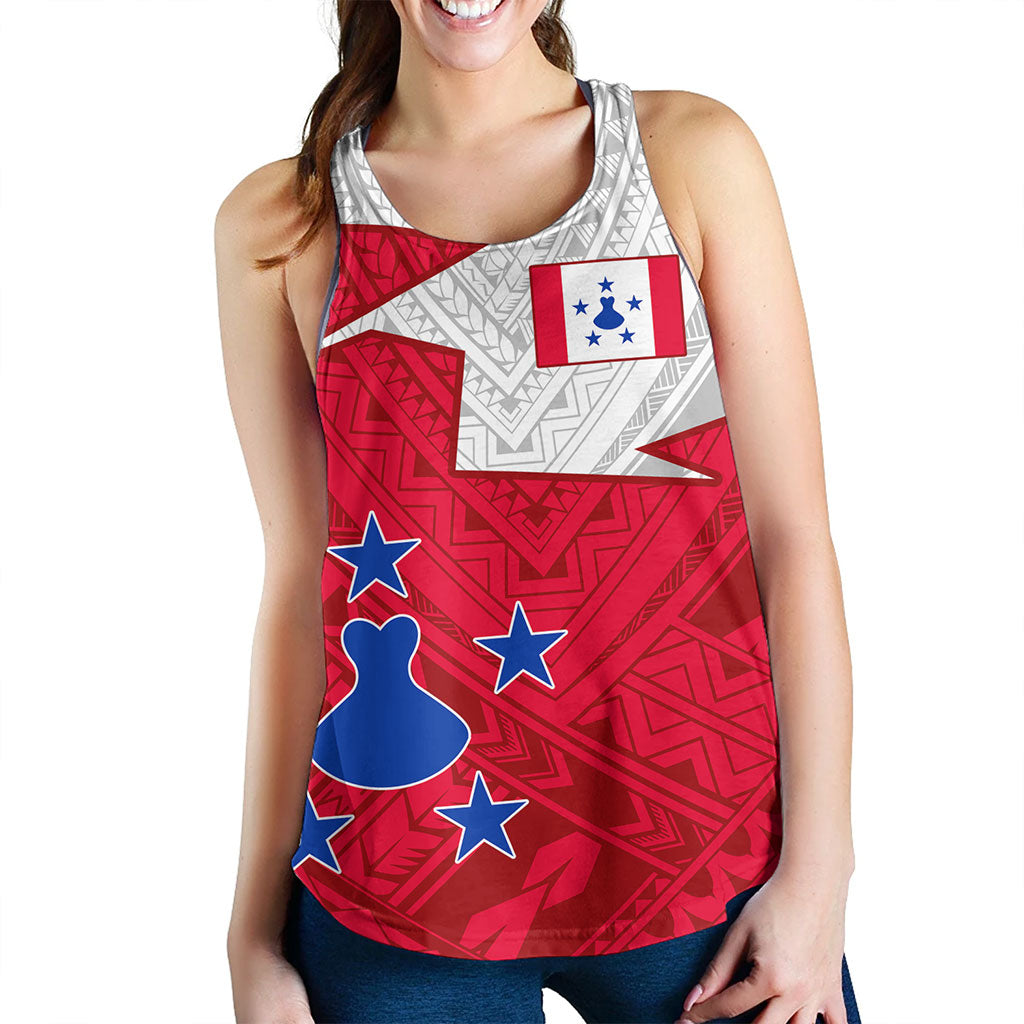 Austral Islands Women Tank Polynesian Tattoo Flag And Coat Of Arms