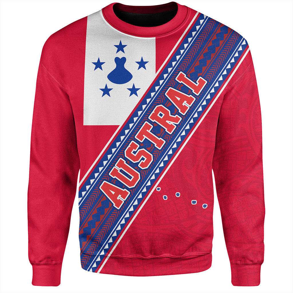 Austral Islands Sweatshirt Flag And Coat Of Arms