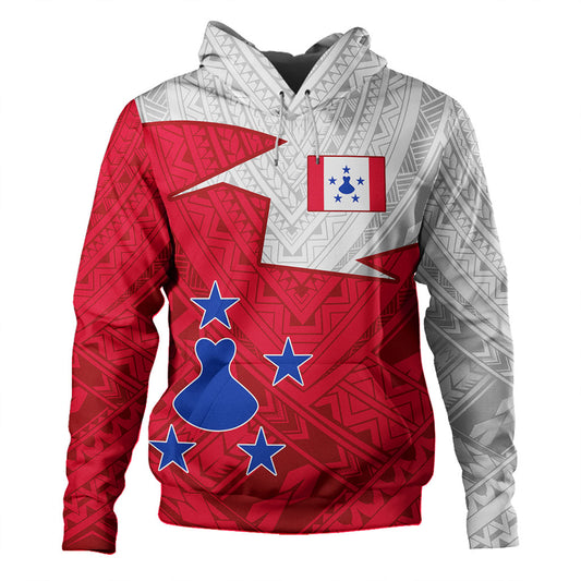 Austral Islands Hoodie Polynesian Tattoo Flag And Coat Of Arms