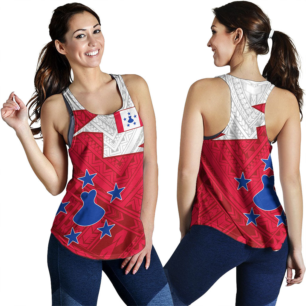 Austral Islands Women Tank Polynesian Tattoo Flag And Coat Of Arms