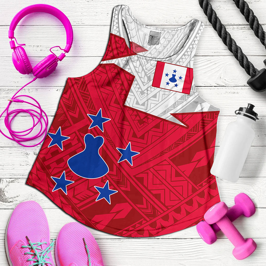 Austral Islands Women Tank Polynesian Tattoo Flag And Coat Of Arms