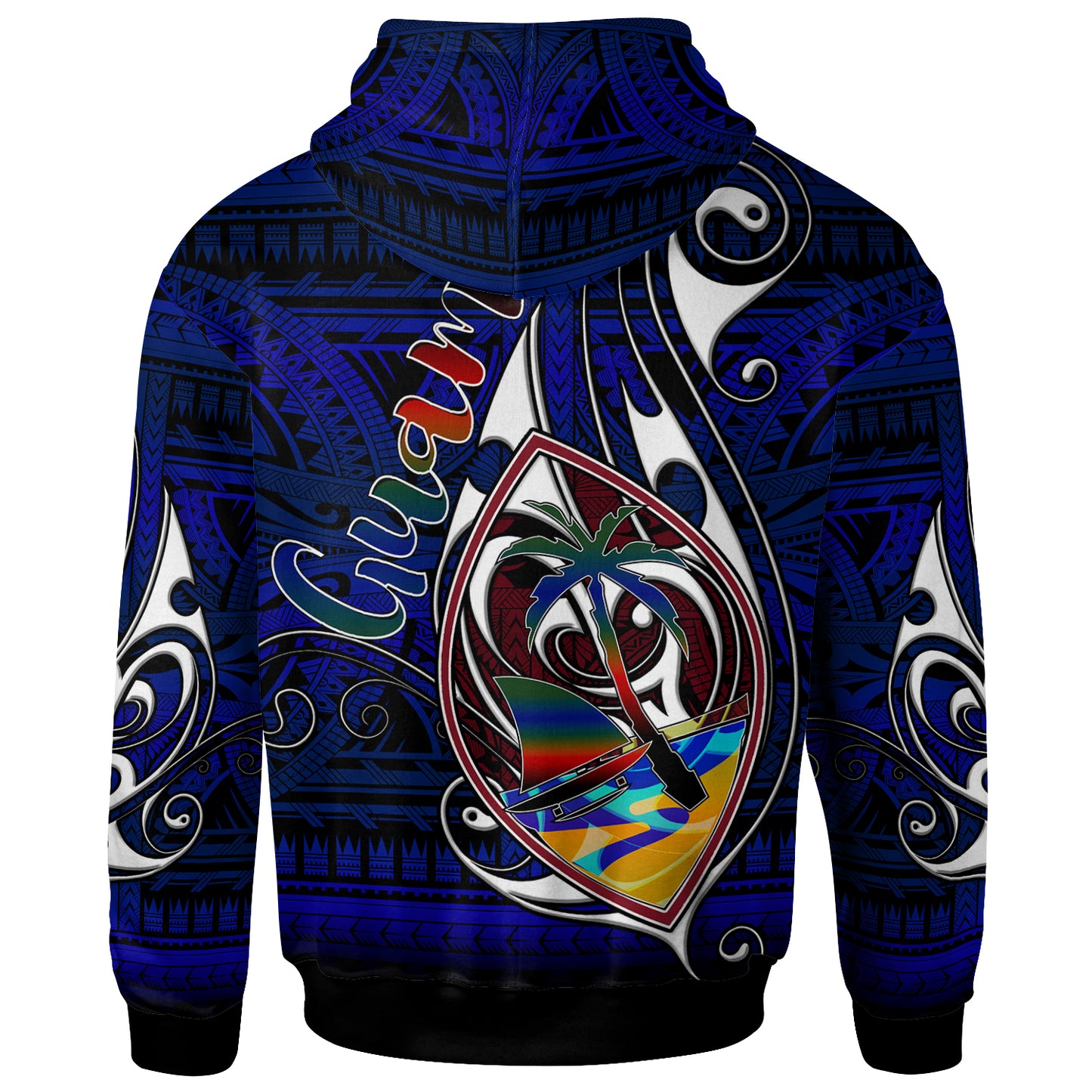 Guam Hoodie - Custom Guam Independence Day With Hook Polynesian Patterns