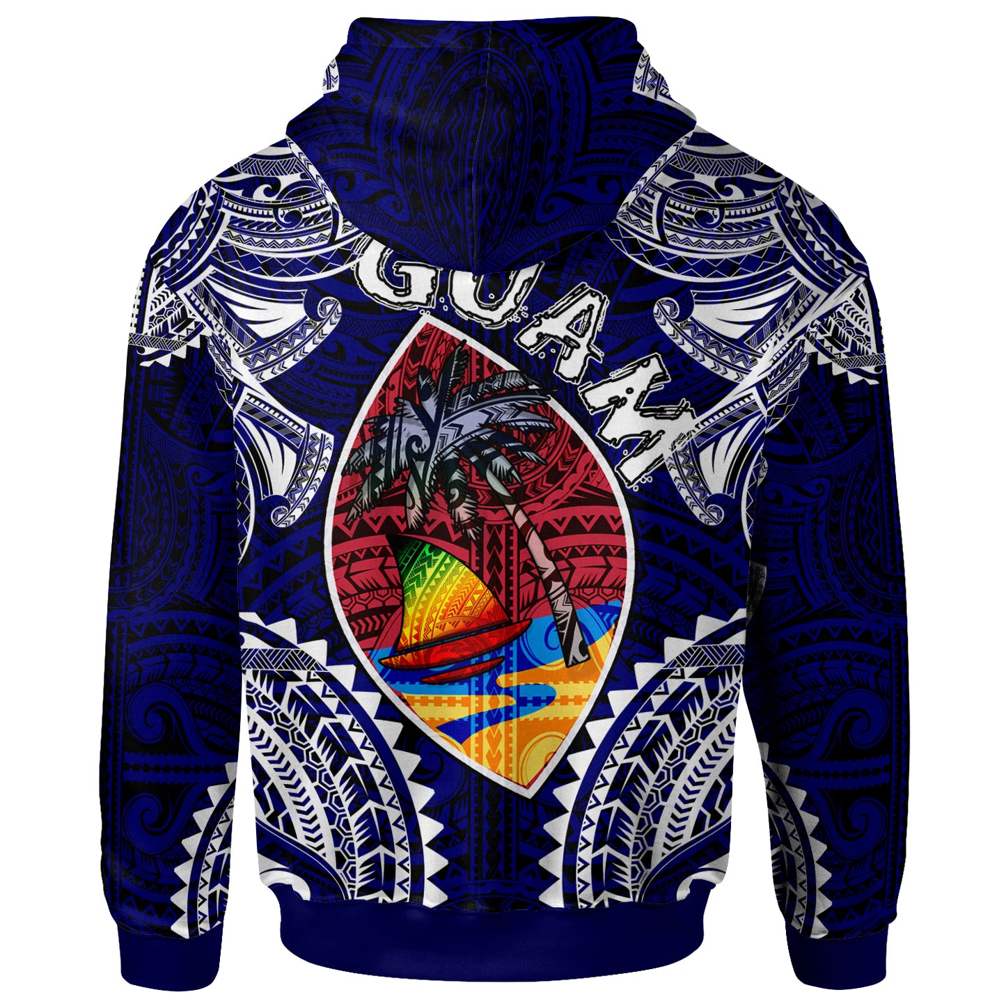 Guam Hoodie - Custom Guam Independence Day '' Wish You A Very Happy Independence Day '' With Polynesian Patterns