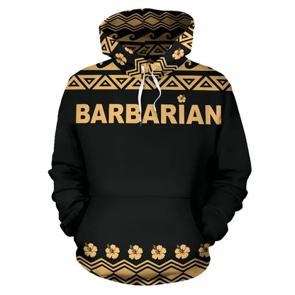 Barbarian All Over Hoodie - Polynesian Shark Hoodie