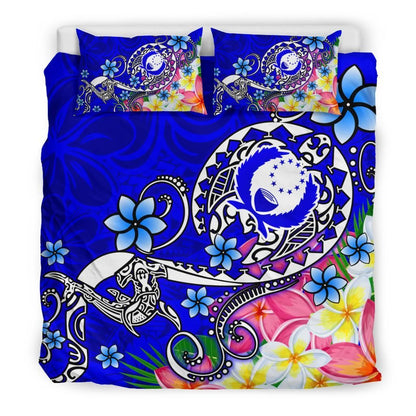 Pohnpei Bedding Set - Turtle Plumeria (Blue)