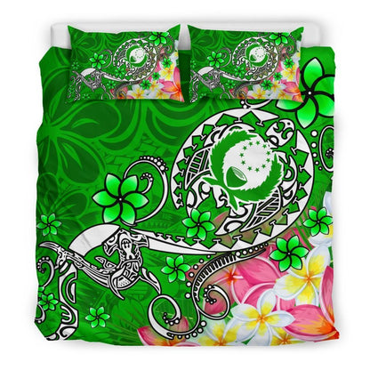 Pohnpei Bedding Set - Turtle Plumeria (Green)