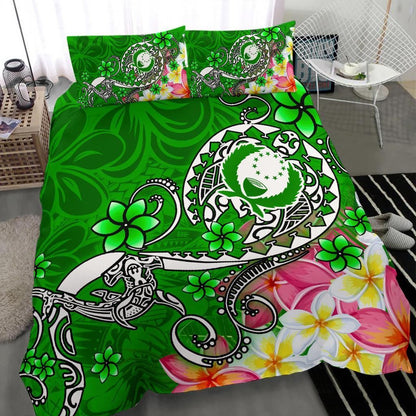 Pohnpei Bedding Set - Turtle Plumeria (Green)