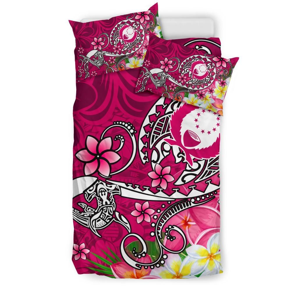 Pohnpei Bedding Set - Turtle Plumeria (Pink)