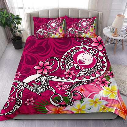 Pohnpei Bedding Set - Turtle Plumeria (Pink)