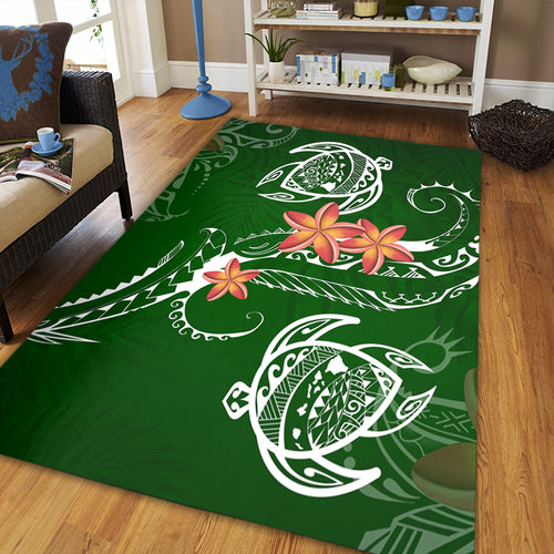 Hawaii Area Rug Polynesian Turtle Map Hawaii Plumeria
