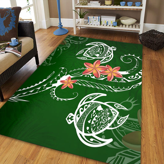 Hawaii Area Rug Polynesian Turtle Map Hawaii Plumeria