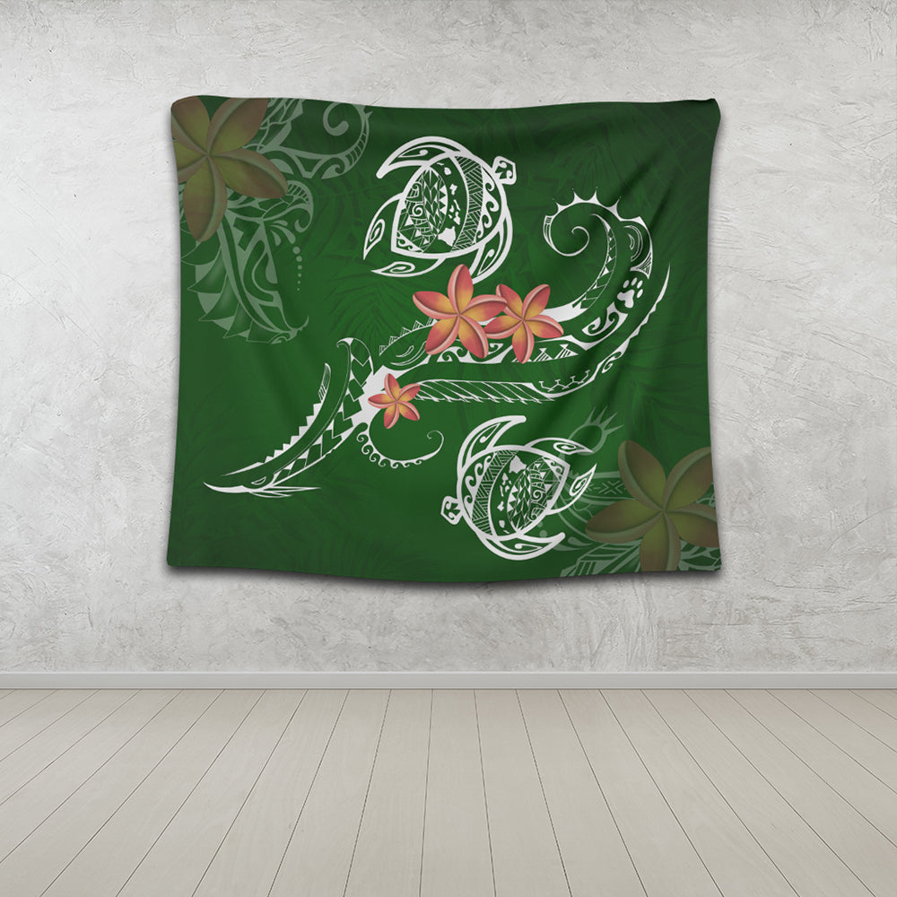 Hawaii Tapestry Polynesian Turtle Map Hawaii Plumeria