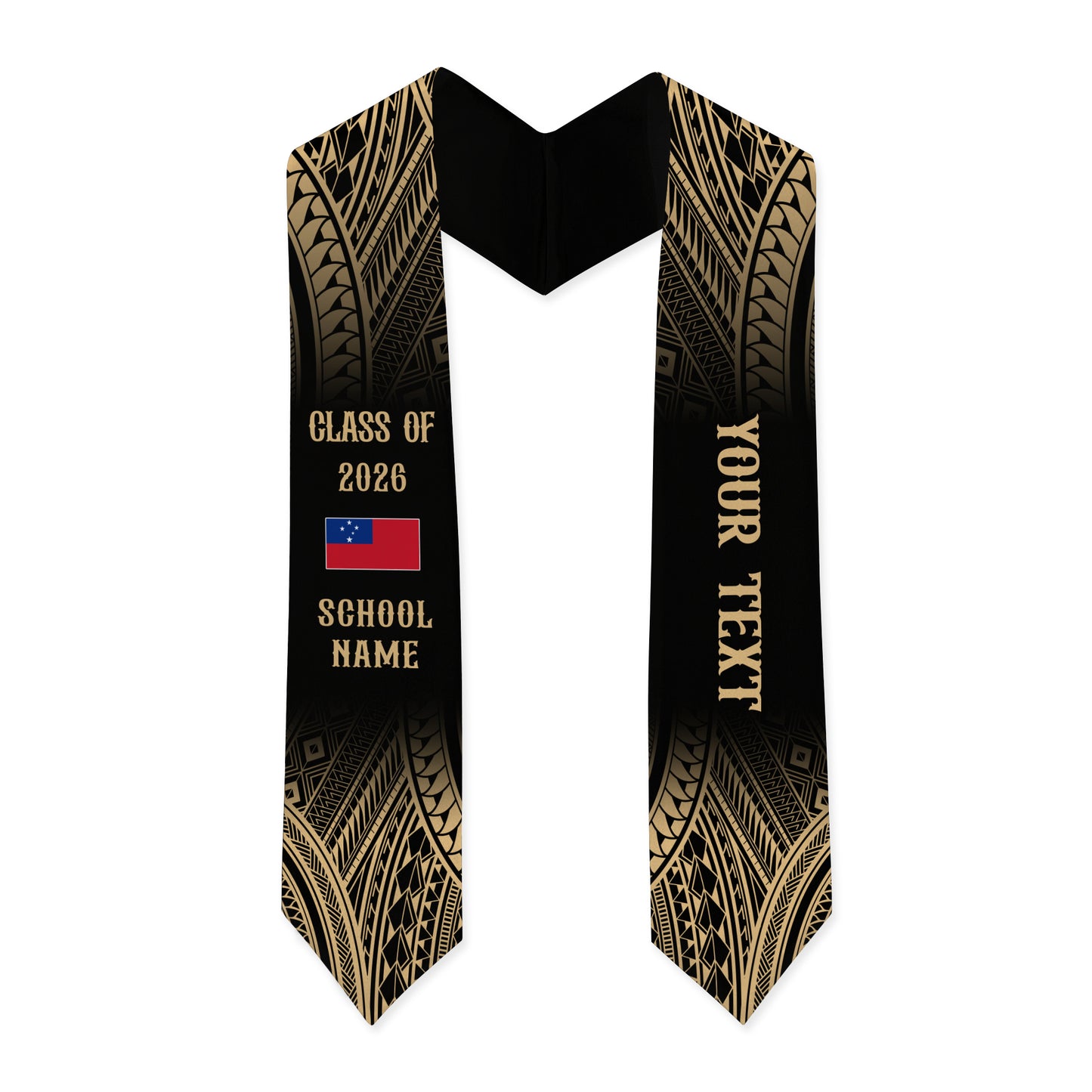 Samoa Graduation Stole Custom 2026 Polynesian Tribal Samoan Flag