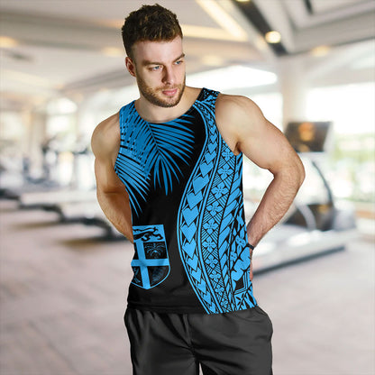 Fiji Tank Top Traditional Tattoo Style Leaf