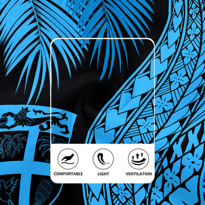 Fiji Rugby Jersey Traditional Tattoo Style Leaf