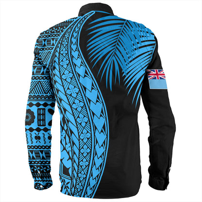Fiji Long Sleeve Shirt Traditional Tattoo Style Leaf