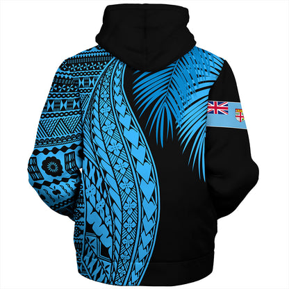 Fiji Sherpa Hoodie Traditional Tattoo Style Leaf