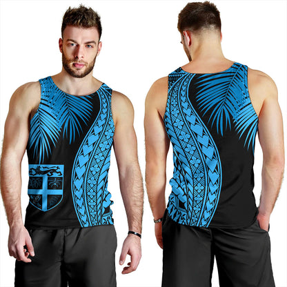 Fiji Tank Top Traditional Tattoo Style Leaf