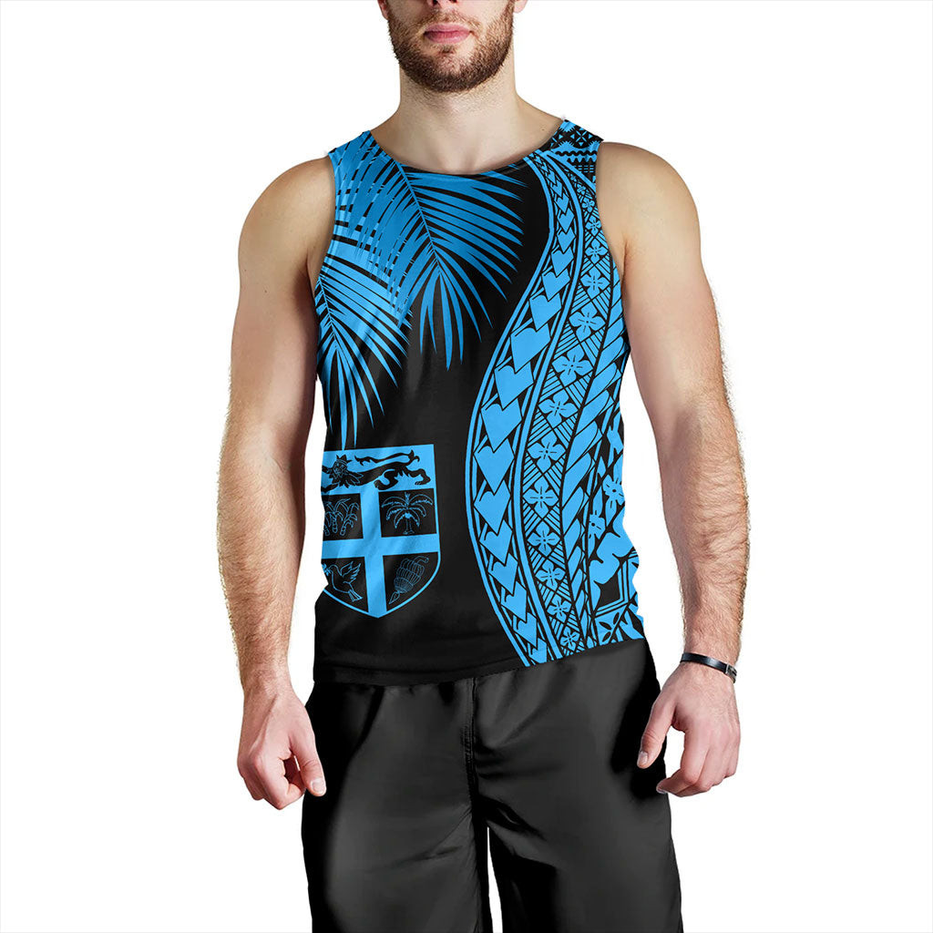 Fiji Tank Top Traditional Tattoo Style Leaf