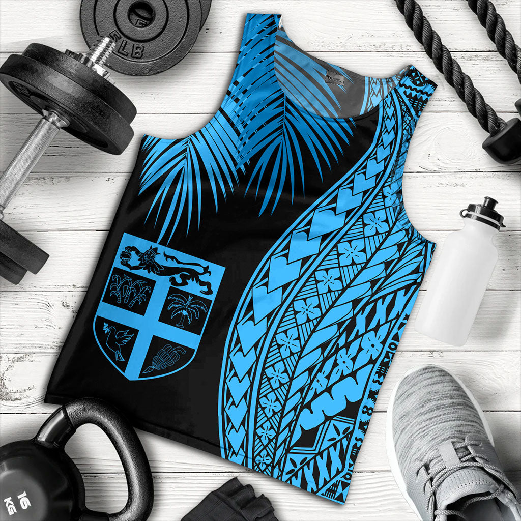 Fiji Tank Top Traditional Tattoo Style Leaf