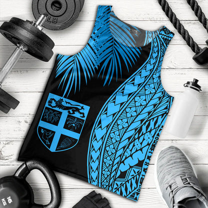 Fiji Tank Top Traditional Tattoo Style Leaf