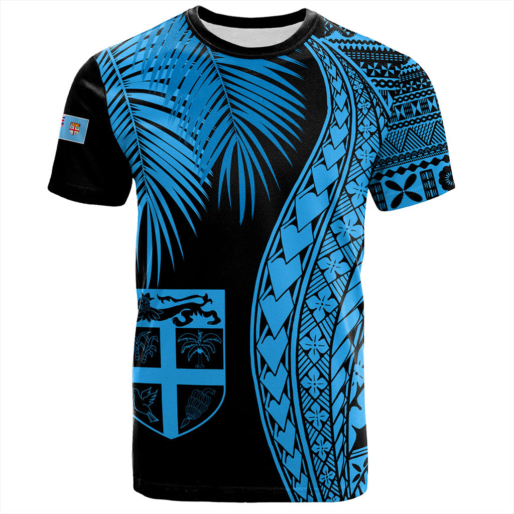 Fiji T-Shirt Traditional Tattoo Style Leaf