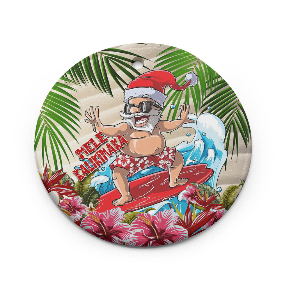 Hawaii Ceramic Ornament  Santa Claus Christmas Tropical