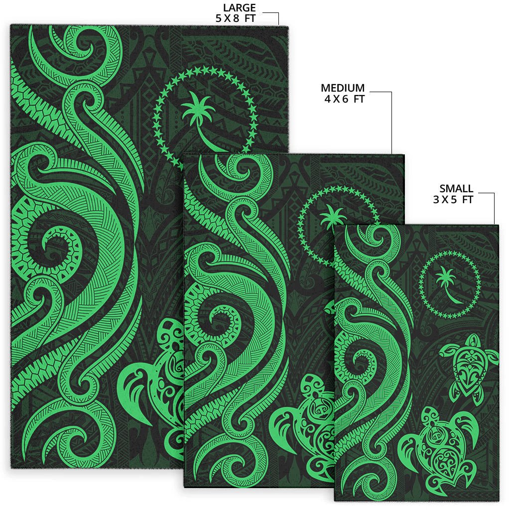 Chuuk Area Rug - Green Tentacle Turtle
