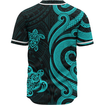 Chuuk Baseball Shirt - Turquoise Tentacle Turtle