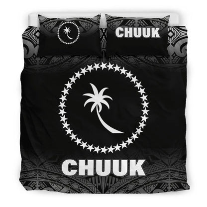 Chuuk Duvet Cover Set - Black Fog Style