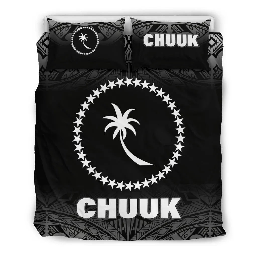 Chuuk Duvet Cover Set - Black Fog Style