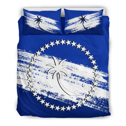 Chuuk Duvet Cover Set - Chuuk Flag Premium (Duvet Covers)