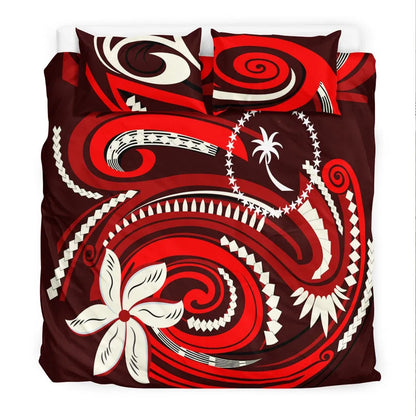 Chuuk Bedding Set - Vortex Style Red Color