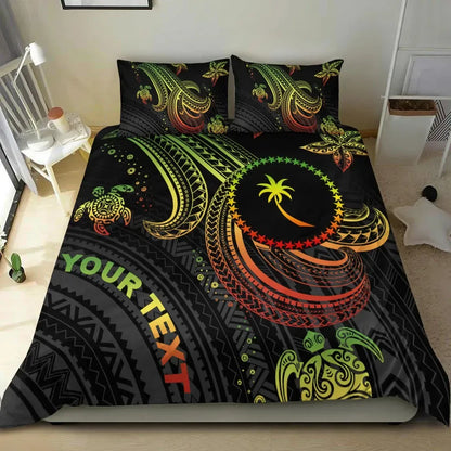 Chuuk Custom Personalised Bedding Set - Reggae Turtle