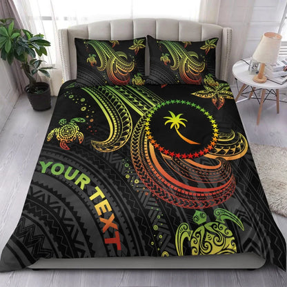 Chuuk Custom Personalised Bedding Set - Reggae Turtle