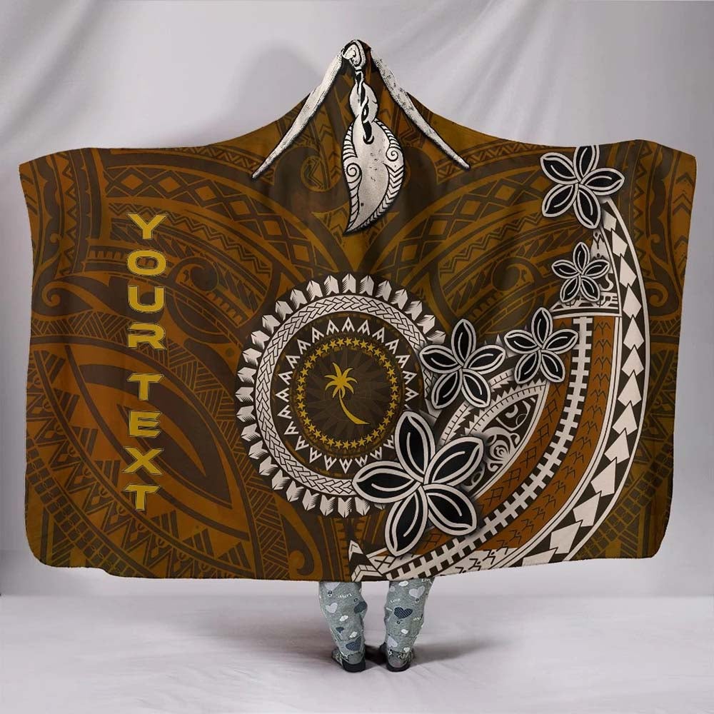 Chuuk Custom Personalised Hooded Blankets - Polynesian Boar Tusk